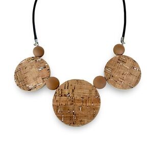Cork Medallion Necklace